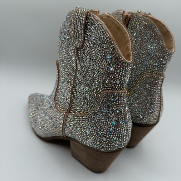 Matisse Harlow Sparkly Rhinestone Western Ankle Crystal Cowgirl Booties Size 7.5 - Picture 14 of 16